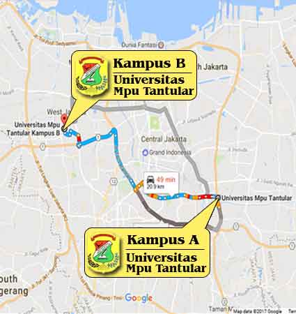 Campus Map & Location Mpu Tantular Kedoya Jakarta  Nomor